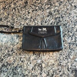 Coach Black Leather Pouch
